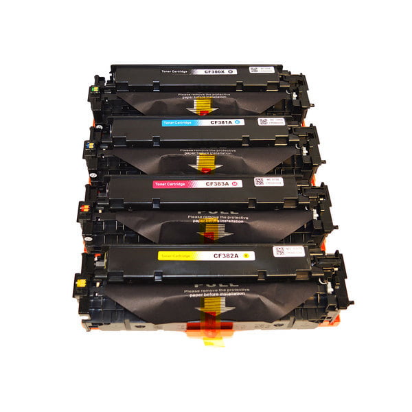 4 Pack Compatible HP CF380X CF381A CF383A CF382A Toner Cartridge Set 312X 312A 4 Pack Compatible HP CF380X CF381A CF383A CF382A Toner Cartridge Set 312X 312A