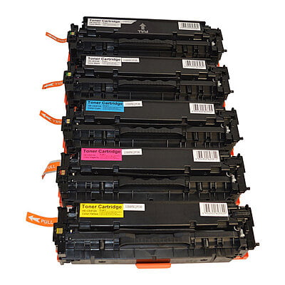 CE410X #305X Series Premium Generic Laser Toner Cartridge PLUS Extra Black Set (5 cartridges)