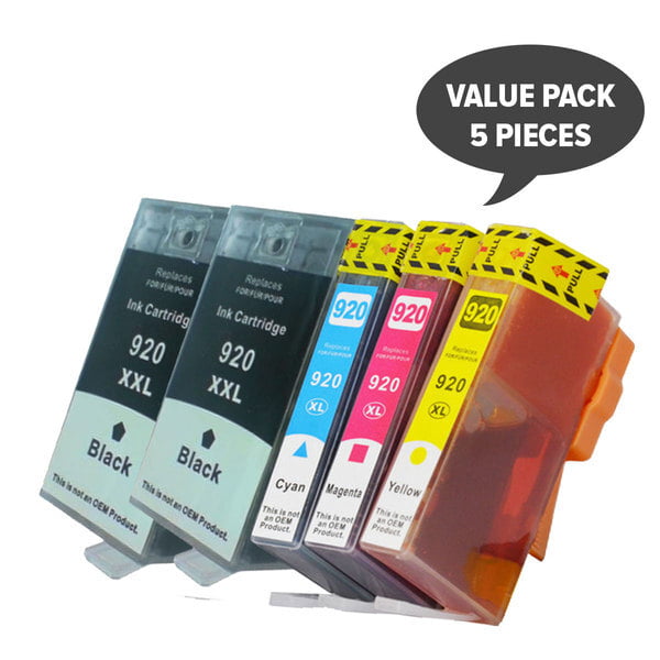 920XL Compatible Inkjet Set PLUS Extra Black (5 Cartridges)