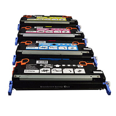 4 Pack Compatible HP Q6470A Q6471A Q6472A Q6473A Toner Cartridge Set 501A 502A
