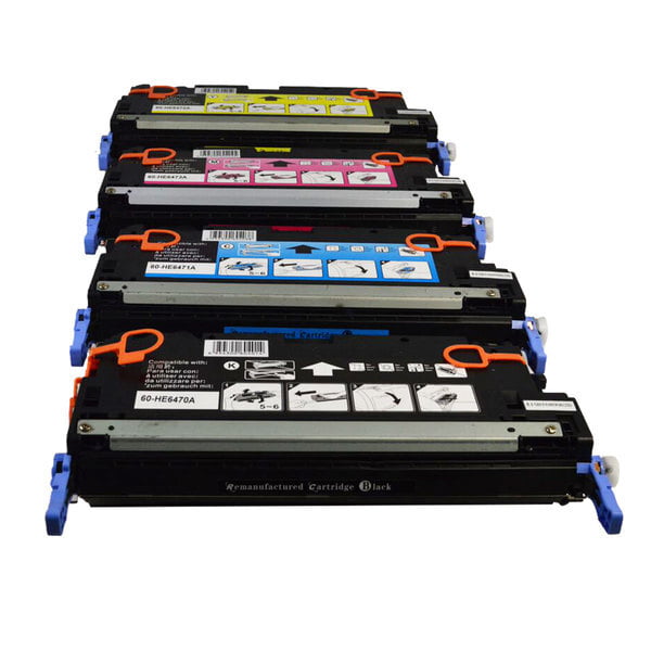4 Pack Compatible HP Q6470A Q6471A Q6472A Q6473A Toner Cartridge Set 501A 502A