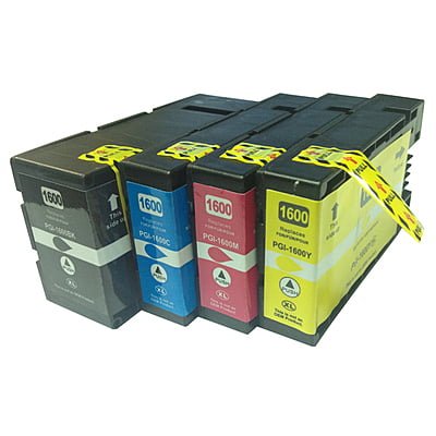 4 Pack Compatible Canon PGI-1600XL PGI1600XL Ink Cartridge High Yield Set (1BK1C1M1Y)