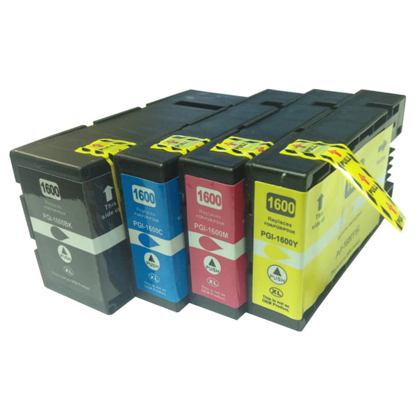 4 Pack Compatible Canon PGI-1600XL PGI1600XL Ink Cartridge High Yield Set (1BK1C1M1Y)