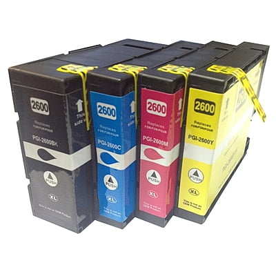PGI-2600XL Premium Pigment Compatible Inkjet Cartridges (Set of 4)