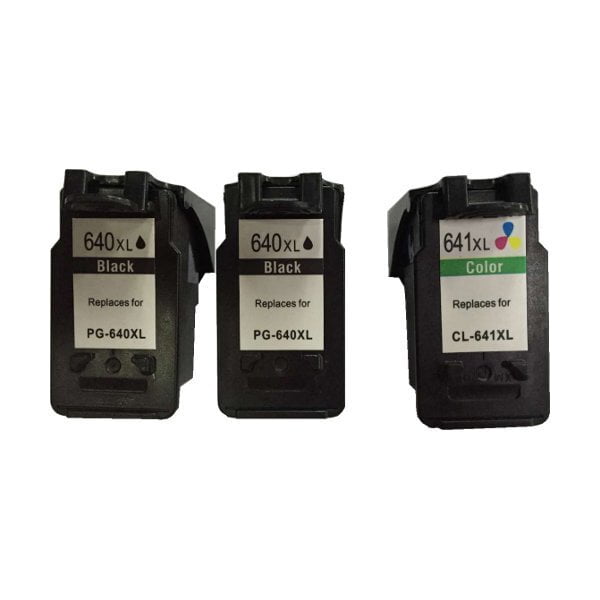 Premium Compatible Canon PG-640XL CL-641XL Ink Cartridge Set (2BK1C)(Pack of 3)