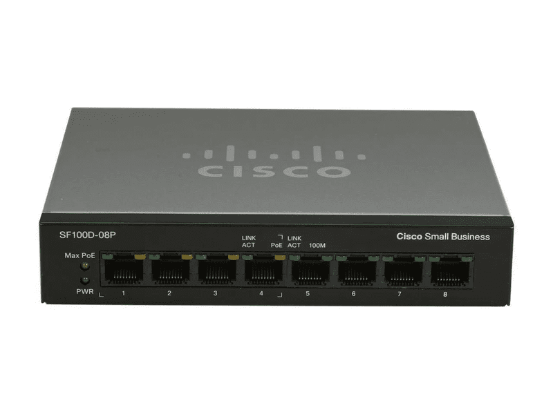 Cisco SF100D-08P-EU 8 x RJ45 10/100 Switch 230 V Cisco SF100D-08P-EU 8 x RJ45 10/100 Switch 230 V
