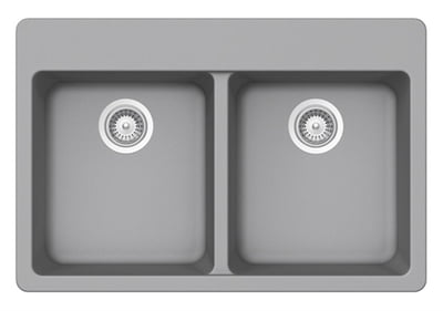 Double Equal Bowl Granite Composite - Light Grey Double Equal Bowl Granite Composite - Light Grey