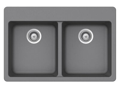 Double Equal Bowl Granite Composite - Dark Grey Double Equal Bowl Granite Composite - Dark Grey