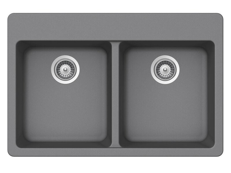 Double Equal Bowl Granite Composite - Dark Grey Double Equal Bowl Granite Composite - Dark Grey