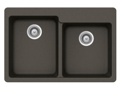 Double Offset Bowl Granite Composite - Dark Grey Double Offset Bowl Granite Composite - Dark Grey