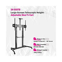 Large Screen Trolley TV Stand Up to 100" MODEL SH-666TB | SKILLTECH