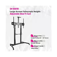 Large Screen Trolley TV Stand Up to 100" MODEL SH-666TB | SKILLTECH