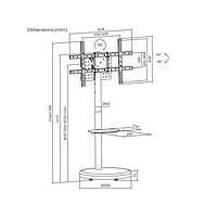 Heavy-Duty Mobile TV Floor Stand MODEL SH38-46TW | SKILLTECH