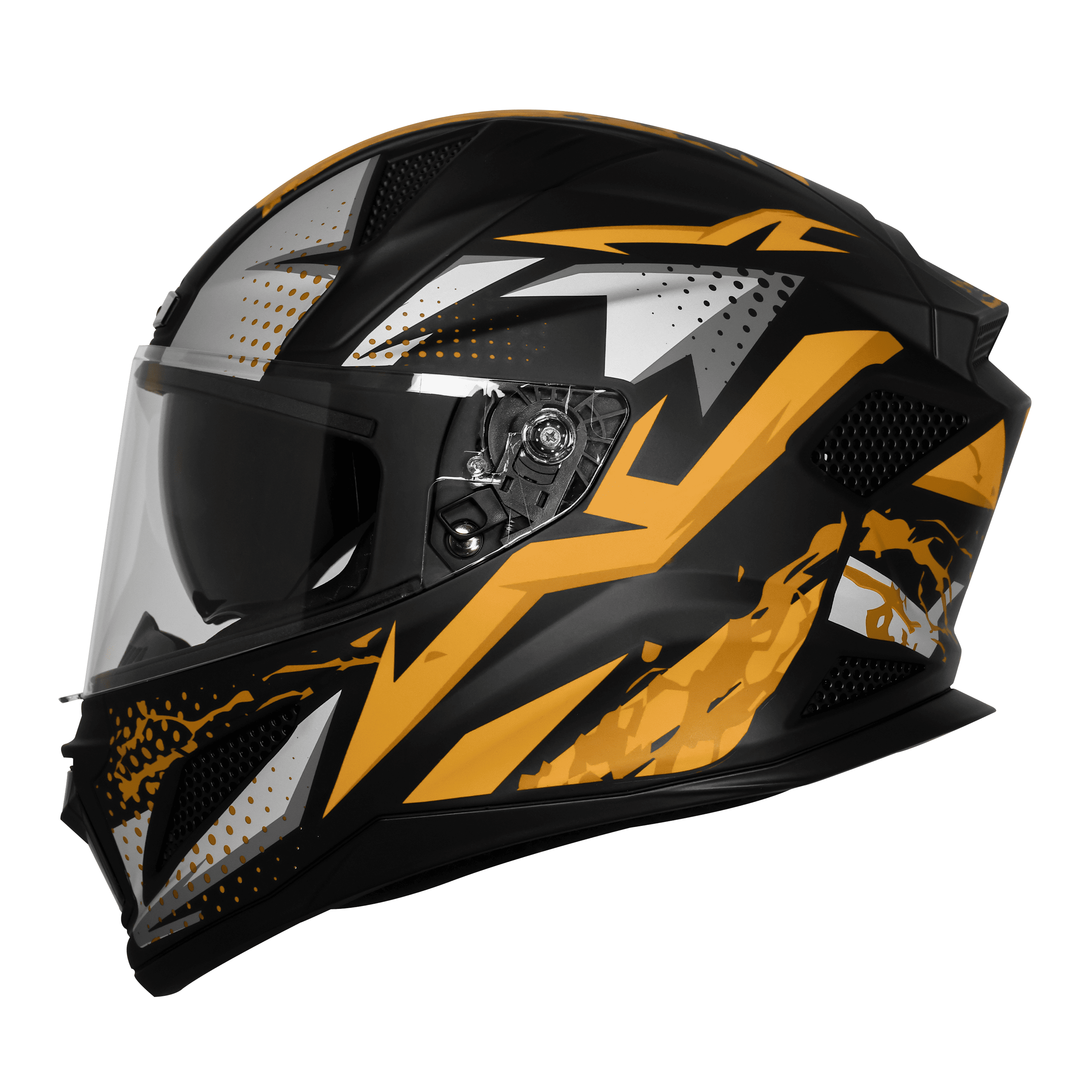 STEELBIRD SBH-25 SHARP ISS ALBUS GLOSSY BLACK/ORANGE C/V 600 MM