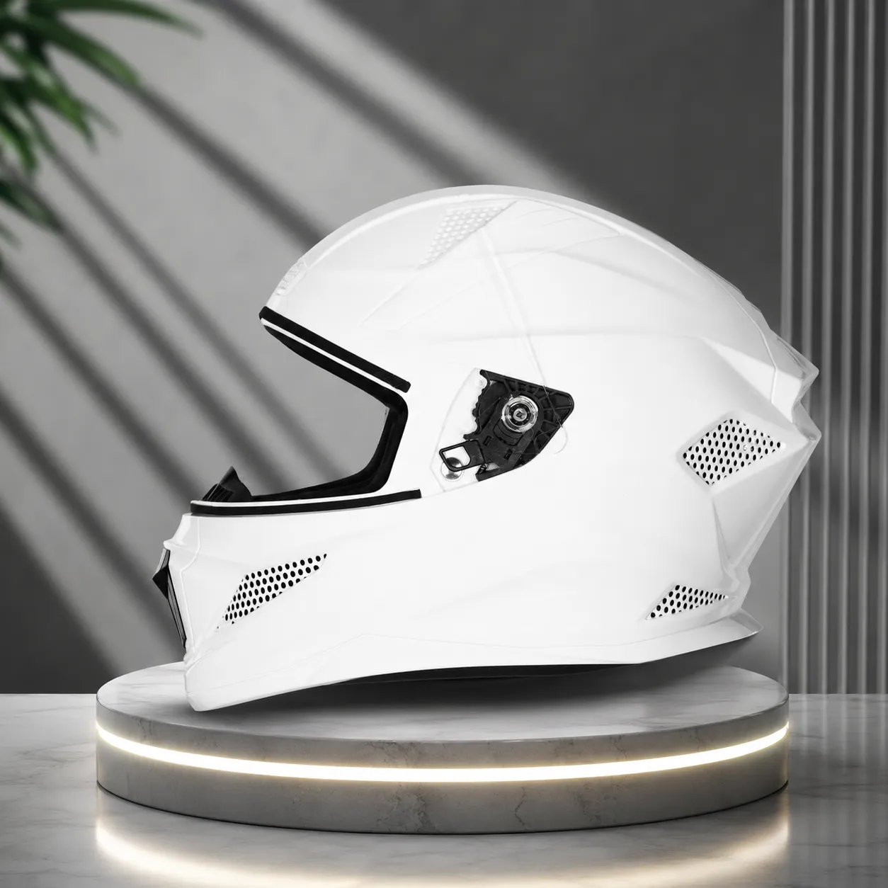 STEELBIRD SBH-25 ISS SHARP GLOSSY WHITE C/V 620 MM (XL) WITHOUT VISOR STEELBIRD SBH-25 ISS SHARP GLOSSY WHITE C/V 620 MM (XL) WITHOUT VISOR