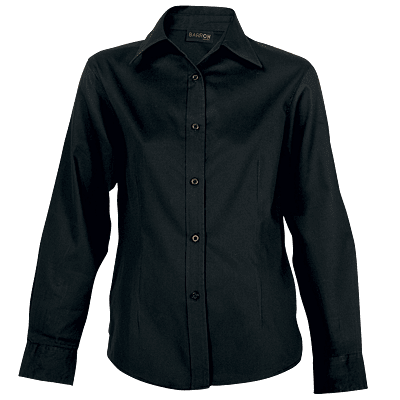 Brushed Cotton Twill Blouse Long Sleeve Ladies