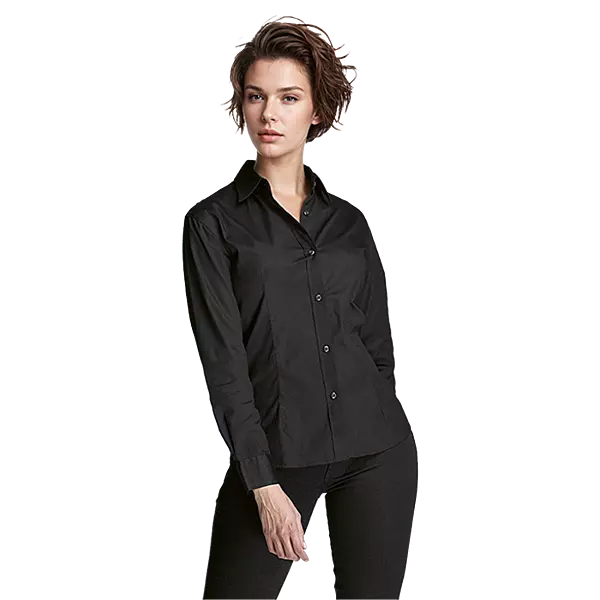 Brushed Cotton Twill Blouse Long Sleeve Ladies