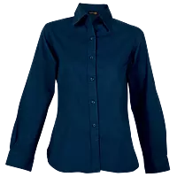 Brushed Cotton Twill Blouse Long Sleeve Ladies