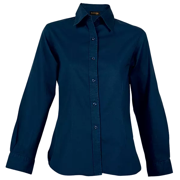Brushed Cotton Twill Blouse Long Sleeve Ladies
