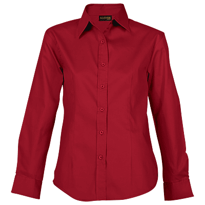 Brushed Cotton Twill Blouse Long Sleeve Ladies