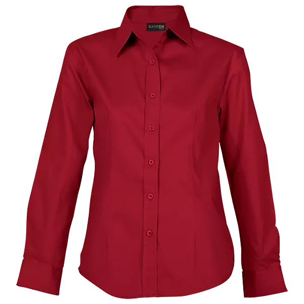 Brushed Cotton Twill Blouse Long Sleeve Ladies