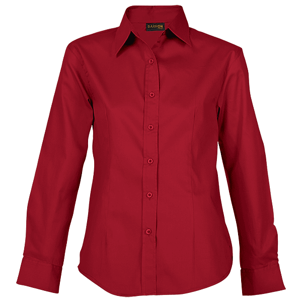 Brushed Cotton Twill Blouse Long Sleeve Ladies