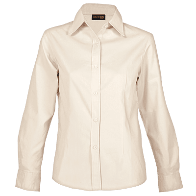 Brushed Cotton Twill Blouse Long Sleeve Ladies