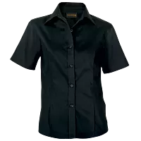 Brushed Cotton Twill Blouse Short Sleeve Ladies