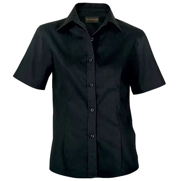 Brushed Cotton Twill Blouse Short Sleeve Ladies