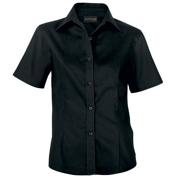 Brushed Cotton Twill Blouse Short Sleeve Ladies