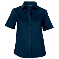 Brushed Cotton Twill Blouse Short Sleeve Ladies
