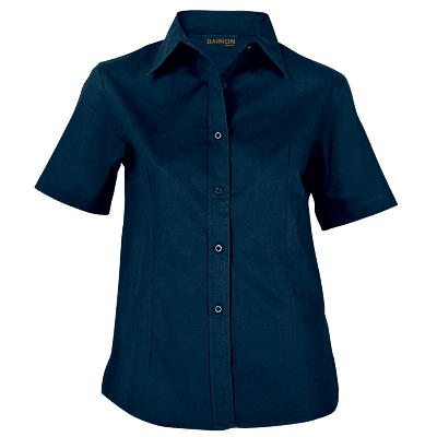 Brushed Cotton Twill Blouse Short Sleeve Ladies