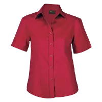 Brushed Cotton Twill Blouse Short Sleeve Ladies