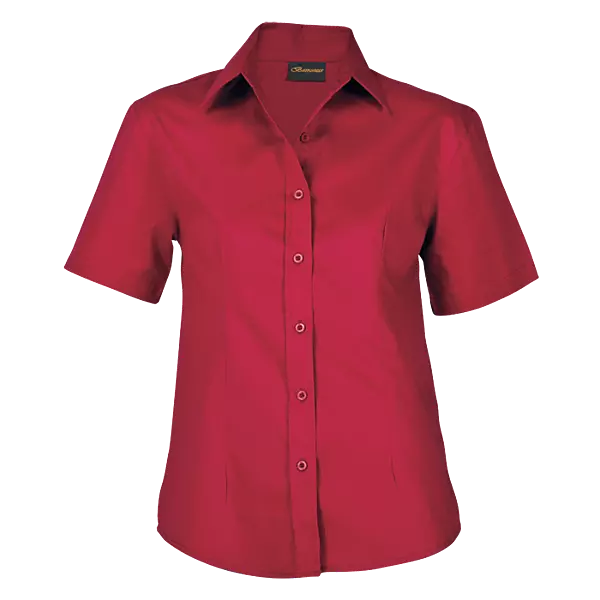 Brushed Cotton Twill Blouse Short Sleeve Ladies