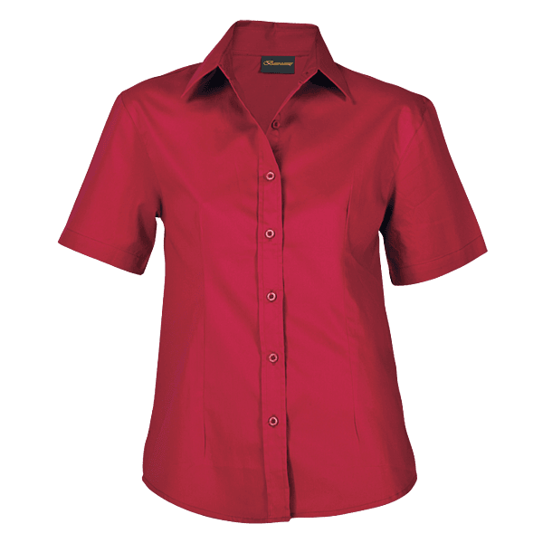 Brushed Cotton Twill Blouse Short Sleeve Ladies