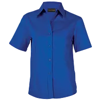 Brushed Cotton Twill Blouse Short Sleeve Ladies
