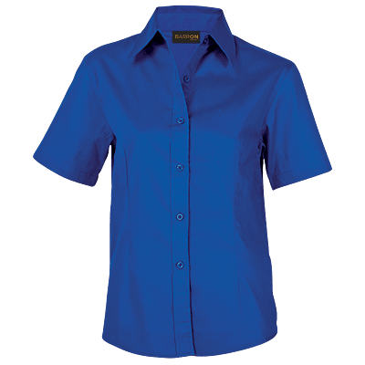 Brushed Cotton Twill Blouse Short Sleeve Ladies