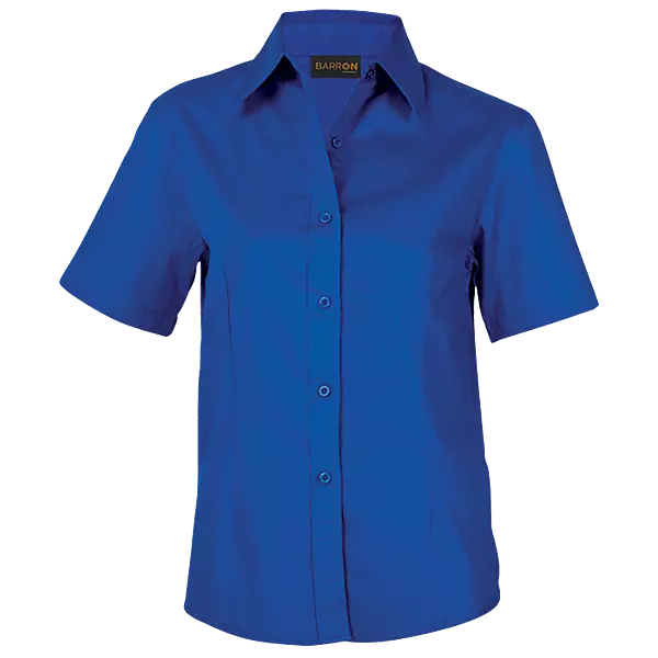 Brushed Cotton Twill Blouse Short Sleeve Ladies