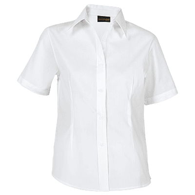 Brushed Cotton Twill Blouse Short Sleeve Ladies