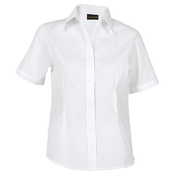 Brushed Cotton Twill Blouse Short Sleeve Ladies