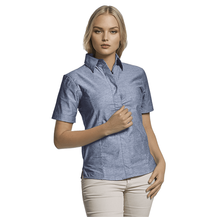 Oxford Blouse Short Sleeve Ladies