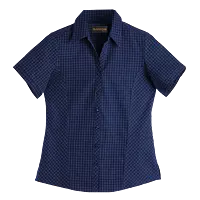 Pioneer Check Blouse Short Sleeve Ladies
