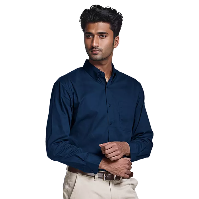 Brushed Cotton Twill Lounge Long Sleeve Mens
