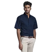 Brushed Cotton Twill Lounge Short Sleeve Mens
