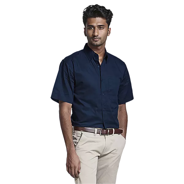 Brushed Cotton Twill Lounge Short Sleeve Mens