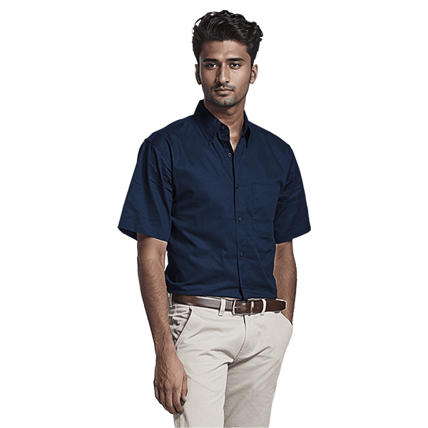 Brushed Cotton Twill Lounge Short Sleeve Mens