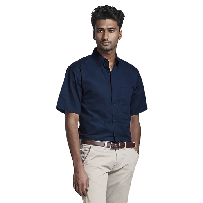 Brushed Cotton Twill Lounge Short Sleeve Mens