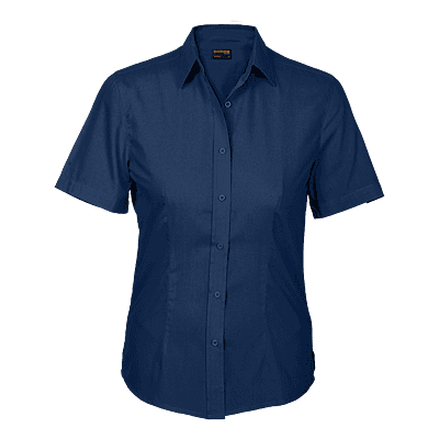 Basic Poly Cotton Blouse Short Sleeve Ladies