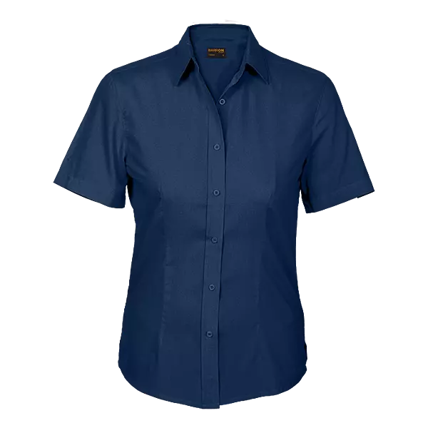 Basic Poly Cotton Blouse Short Sleeve Ladies