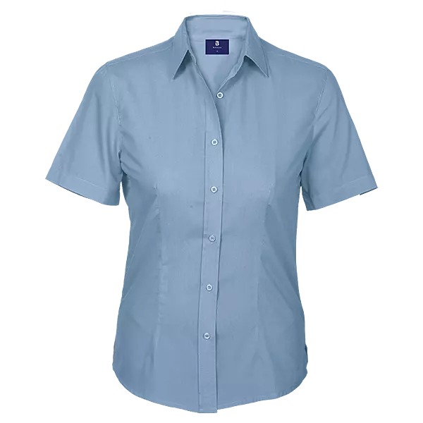 Basic Poly Cotton Blouse Short Sleeve Ladies